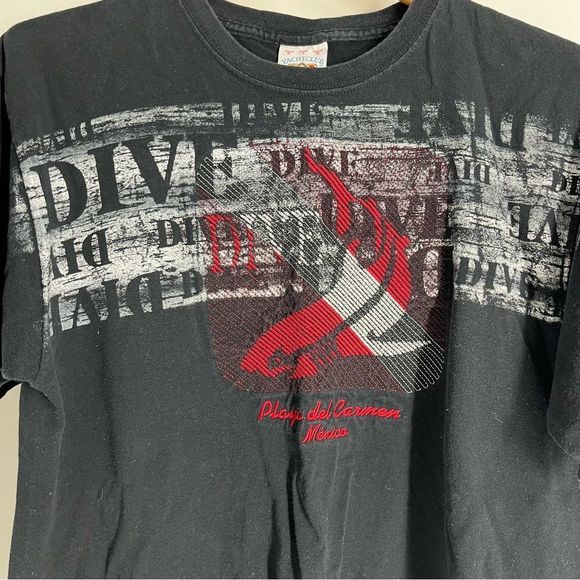 Yacht Club Shirt Mens Large Black Playa Del Carmen Mexico Travel Cotton Sailing - Picture 4 of 6